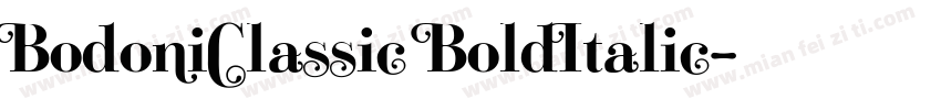 BodoniClassic BoldItalic字体转换